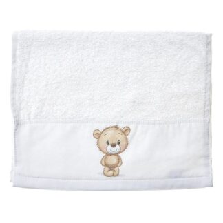 Μπομπονιέρα βάπτισης πετσέτα με εκτύπωση αρκουδάκι